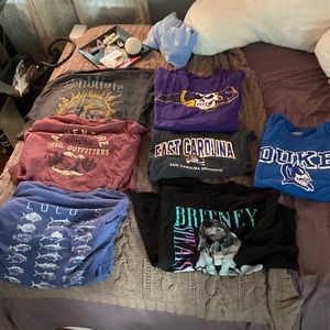 tshirts!! duke, ecu, britney spears, sublime, and more!! sizes xl-xxl.